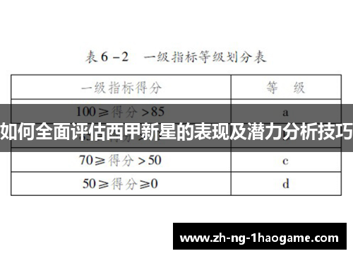 如何全面评估西甲新星的表现及潜力分析技巧